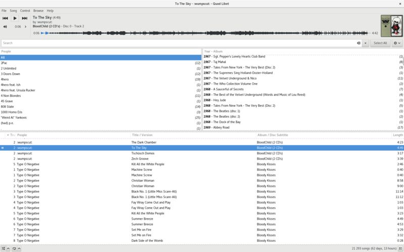 quodlibet — менеджер аудио-библиотеки и плеер для GTK3