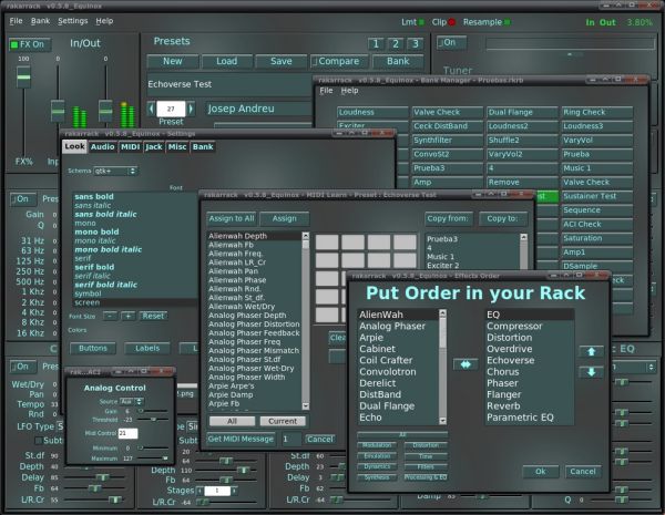 rakarrack — Простой и легкий гитарный процессор эффектов для GNU / Linux
