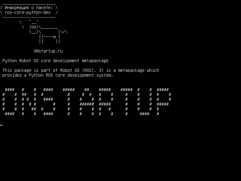 ros-core-python-dev — Python Robot OS для разработки метаданных ядра