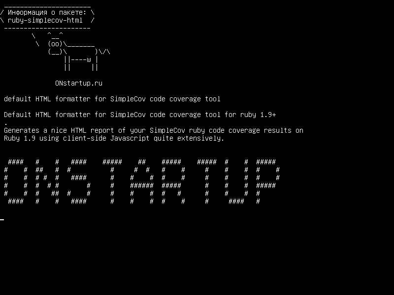 ruby-simplecov-html — HTML-форматирование по умолчанию для инструмента покрытия кода SimpleCov