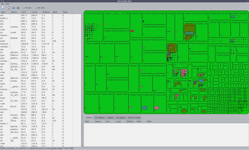 runsnakerun — Утилита GUI для (Python) cProfile или профилей профилировщика профиля