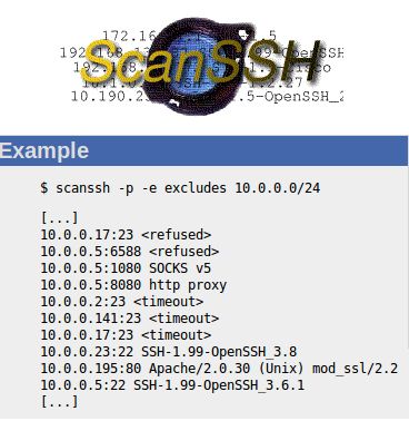 scanssh — получить версии сервера SSH для всей сети
