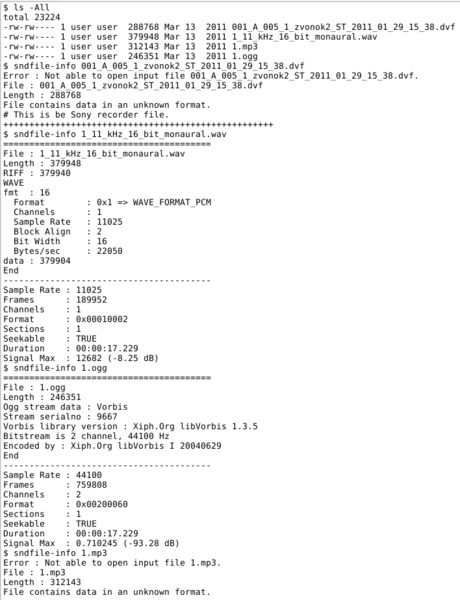 sndfile-programs — Примеры программ, использующих libsndfile