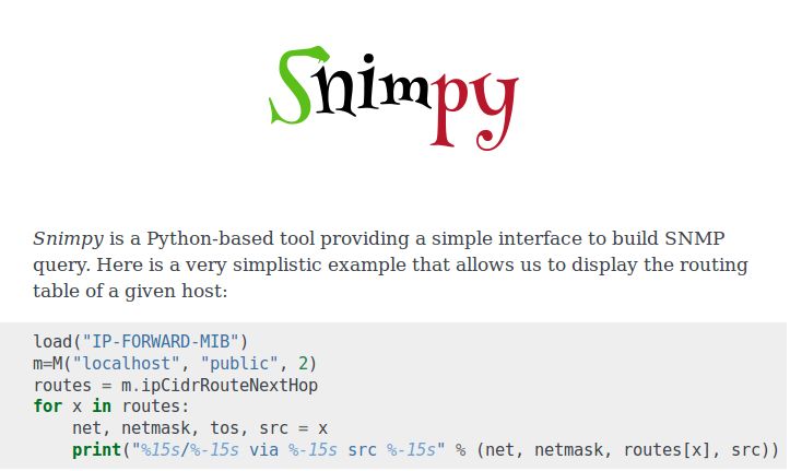 snimpy — интерактивный инструмент SNMP с Python