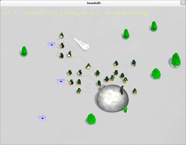 snowballz — игра RTS с участием снежного кома с пингвинами