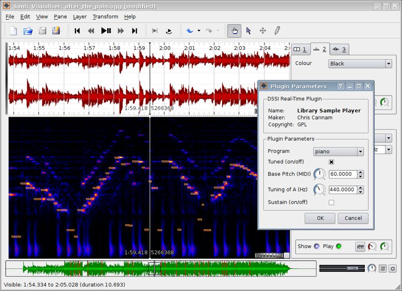 sonic-visualiser — просмотр и анализ содержимого музыкальных аудиофайлов