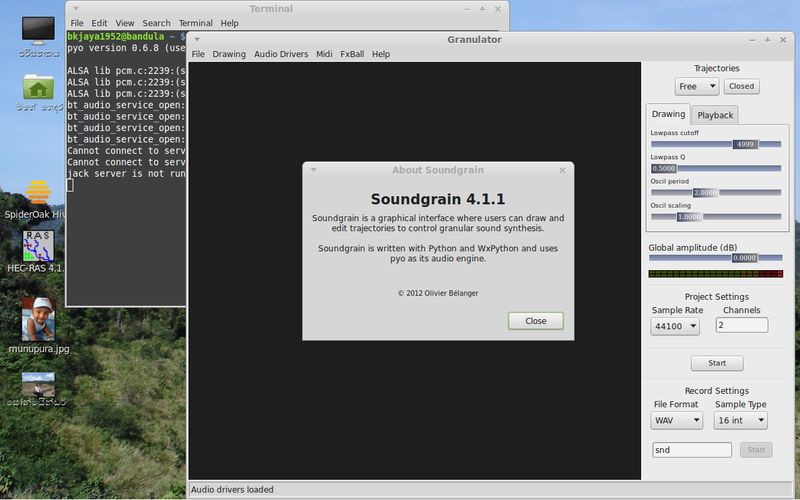 soundgrain — Графический интерфейс для управления модулями зернистого синтеза звука