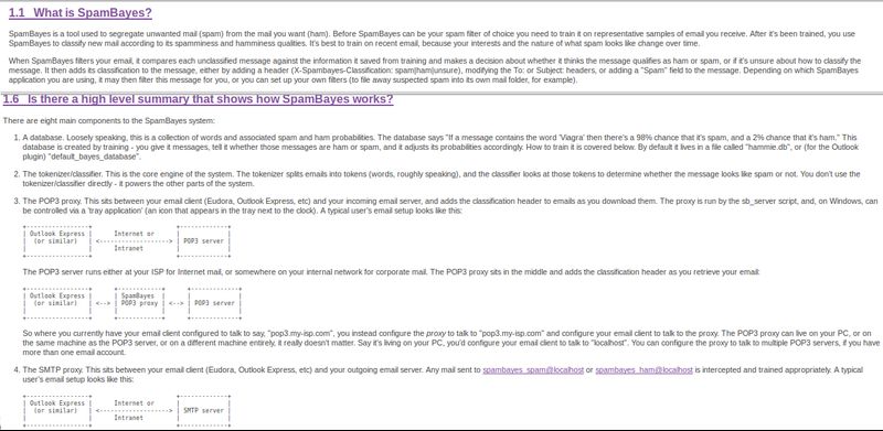spambayes — Спам-фильтр на основе Python с использованием статистического анализа