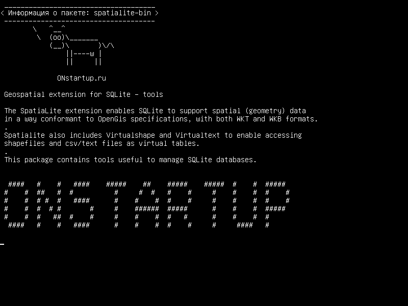 spatialite-bin — Расширение геопространства для SQLite - инструменты