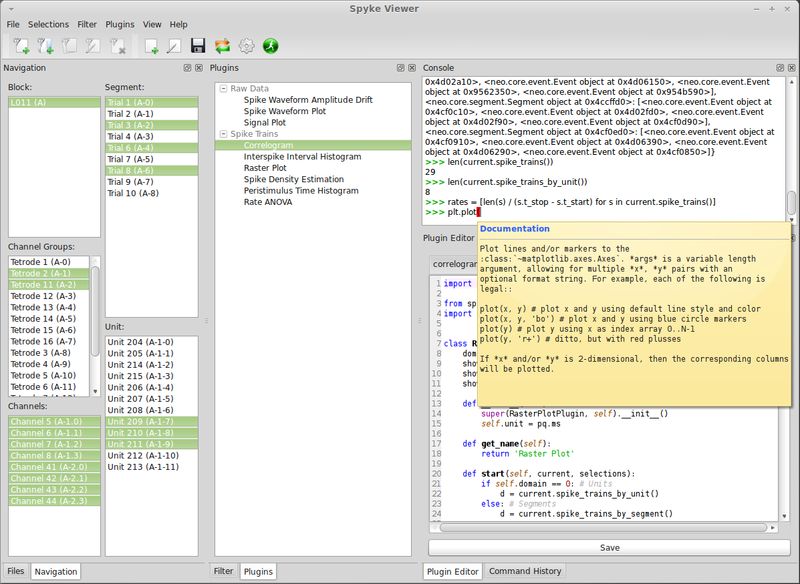 spykeviewer — графическая утилита для анализа электрофизиологических данных