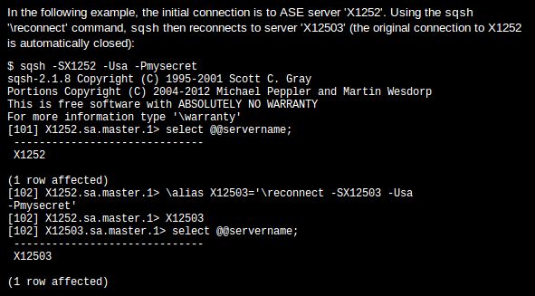 sqsh — SQL-клиент командной строки для серверов MS SQL и Sybase