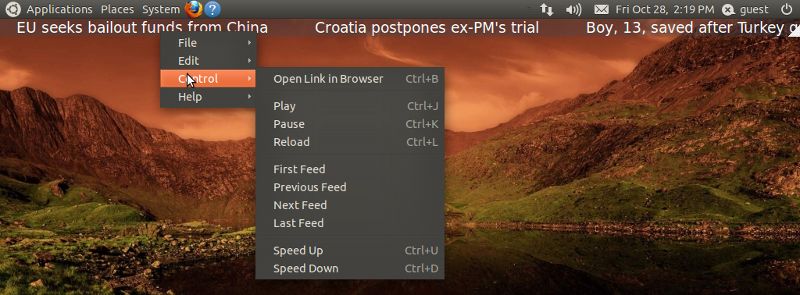 tickr — GTK-ориентированный графически настраиваемый тикер