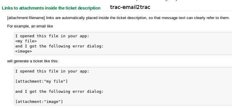 trac-email2trac — Создает и изменяет билеты Trac с электронной почты