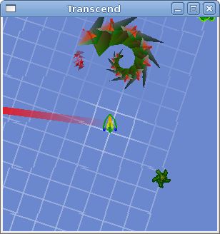 transcend — ретро-стиль, абстрактный 2D-шутер