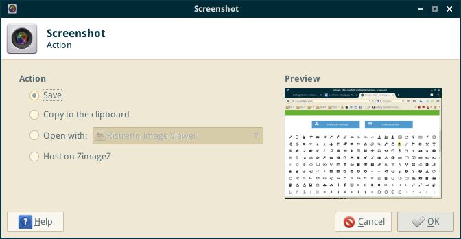 xfce4-screenshooter — утилита для скриншотов для Xfce