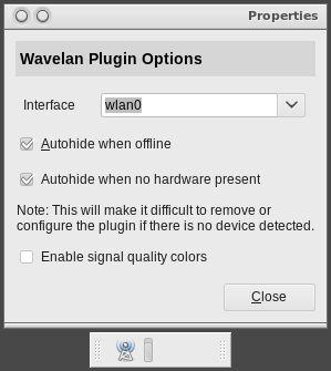 xfce4-wavelan-plugin — плагин статуса wavelan для панели Xfce4