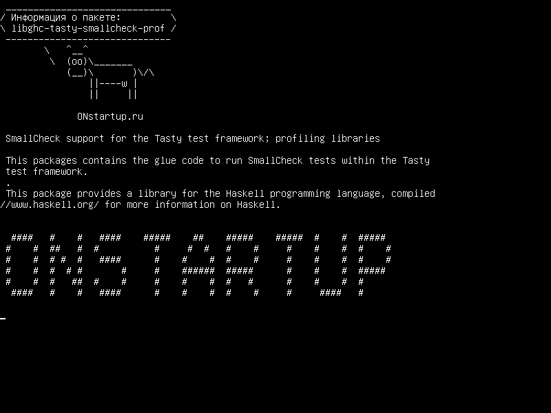libghc-tasty-smallcheck-prof — Поддержка SmallCheck для Tasty test framework; профилирующие библиотеки