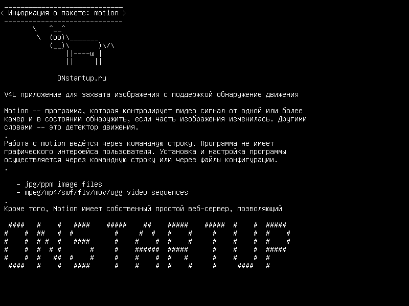 motion — Программа захвата V4L, поддерживающая обнаружение движения