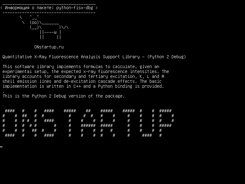 python-fisx-dbg — Количественная библиотека поддержки анализа флуоресценции рентгеновских лучей - (отладка Python 2)