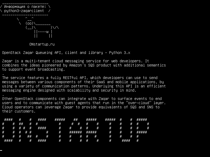 python3-zaqarclient — OpenStack Zaqar Queuing API, клиент и библиотека - Python 3.x