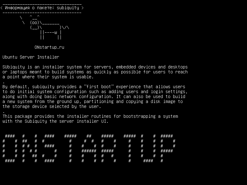 subiquity — Установщик сервера Ubuntu