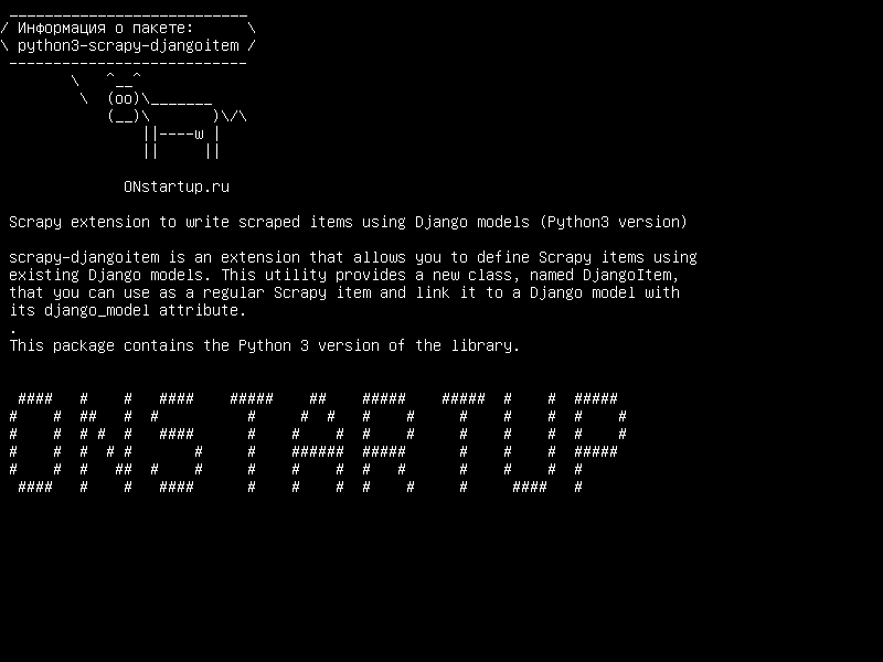 python3-scrapy-djangoitem — Расширение Scrapy для записи скребковых элементов с использованием моделей Django (версия Python3)