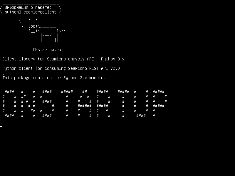 python3-seamicroclient — Клиентская библиотека для API шасси Seamicro - Python 3.x