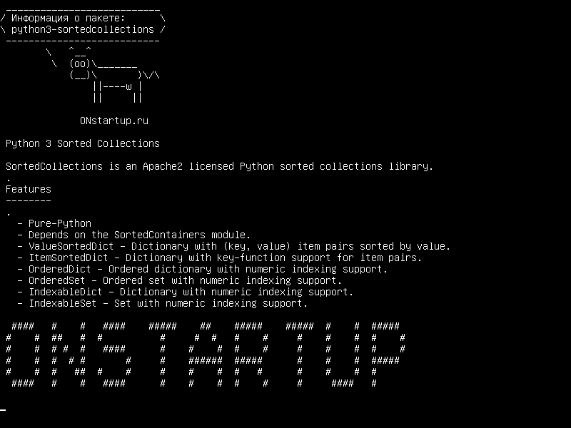 python3-sortedcollections — Python 3 Сортированные коллекции