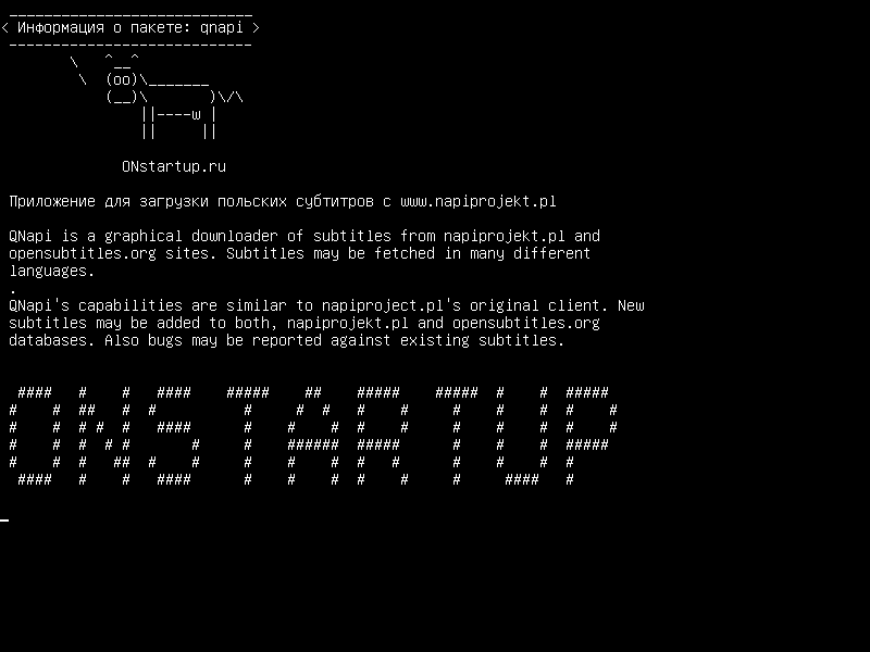 qnapi — приложение, которое загружает польские субтитры с сайта www.napiprojekt.pl