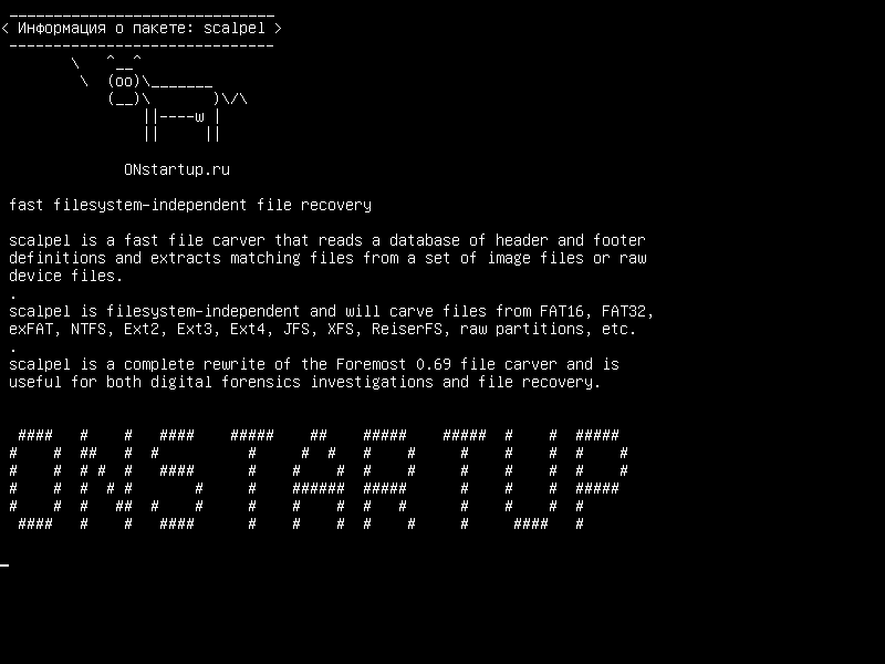 scalpel — быстрое восстановление файловой системы