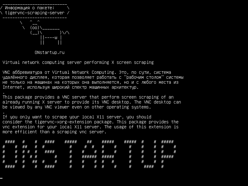 tigervnc-scraping-server — Виртуальный сетевой вычислительный сервер, выполняющий скрипинг на экране X