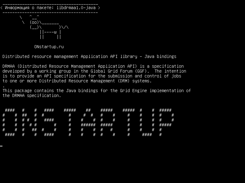libdrmaa1.0-java — Распределенное управление ресурсами Библиотека API приложений - привязки Java