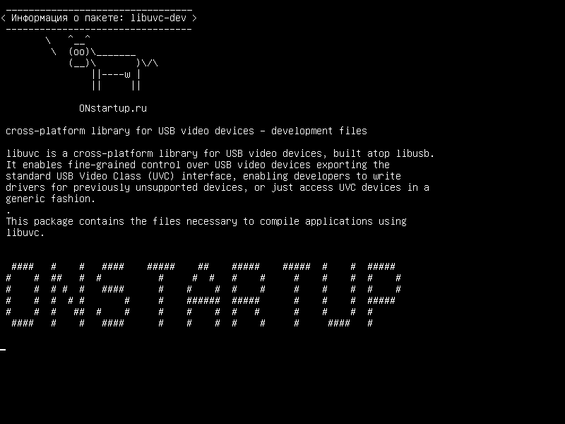 libuvc-dev — кросс-платформенная библиотека для USB-видеоустройств - файлы разработки