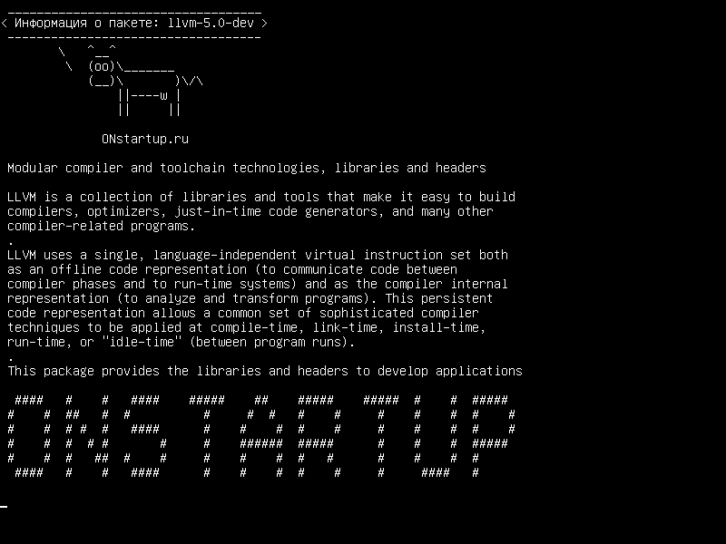 llvm-5.0-dev — Модульные компиляторы и технологические технологии, библиотеки и заголовки