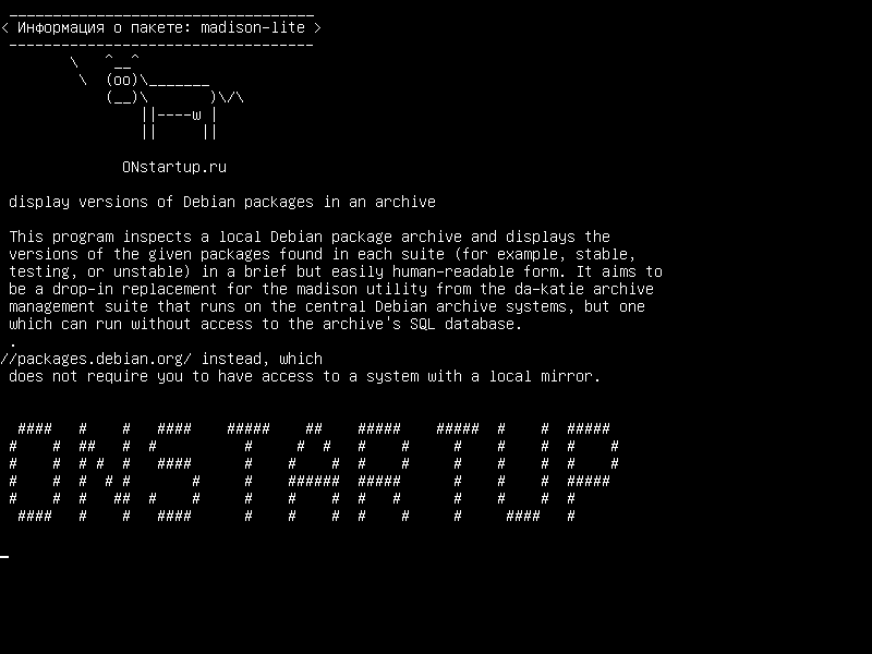 madison-lite — отображать версии пакетов Debian в архиве