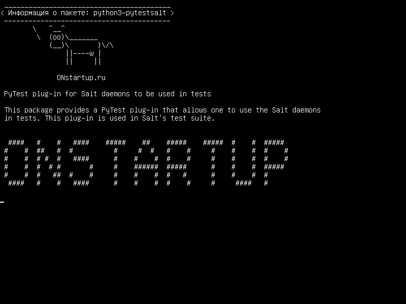 python3-pytestsalt — Плагин PyTest для демонов Солт, которые будут использоваться в тестах