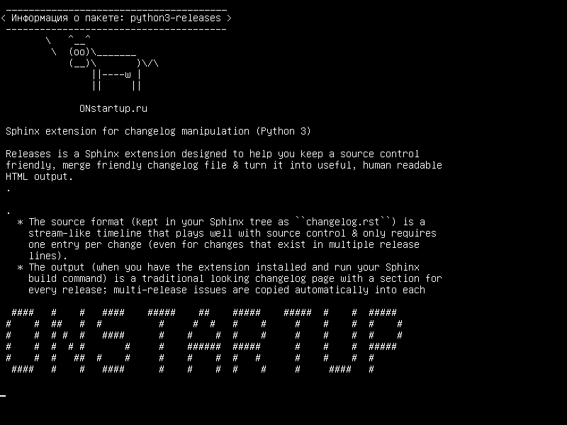 python3-releases — Расширение Sphinx для манипулирования изменениями (Python 3)