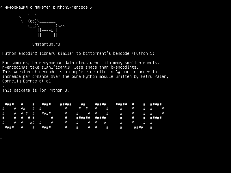python3-rencode — Библиотека кодирования Python, аналогичная bencorrent bencode (Python 3)