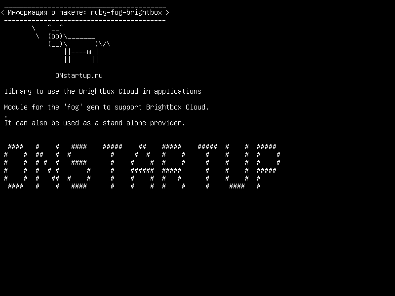 ruby-fog-brightbox — библиотека для использования Brightbox Cloud в приложениях