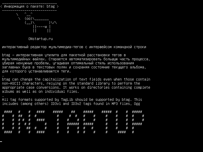 btag — интерактивный редактор мультимедийных тегов на основе командной строки