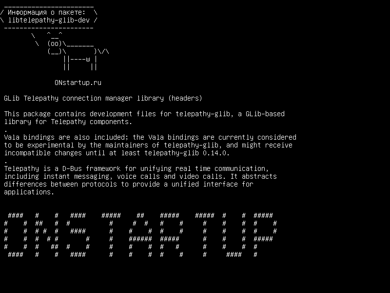 libtelepathy-glib-dev — Библиотека диспетчера подключений DLP-библиотеки GLib (заголовки)