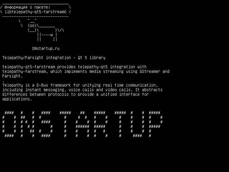 libtelepathy-qt5-farstream0 — Интеграция Telepathy / Farsight - библиотека Qt 5