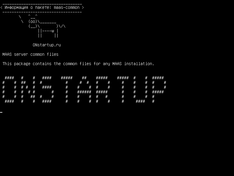 maas-common — Общие файлы сервера MAAS