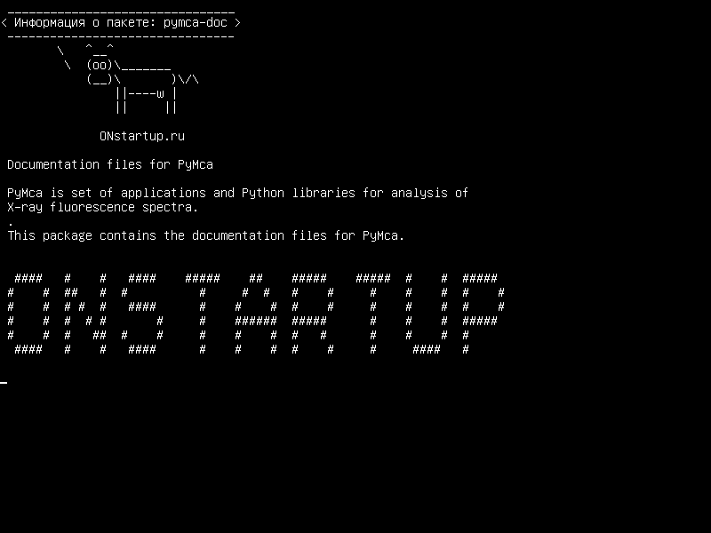 pymca-doc — Файлы документации для PyMca