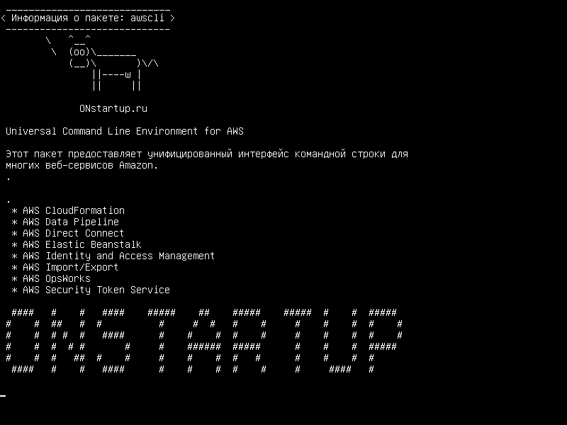awscli — Универсальная среда командной строки для AWS