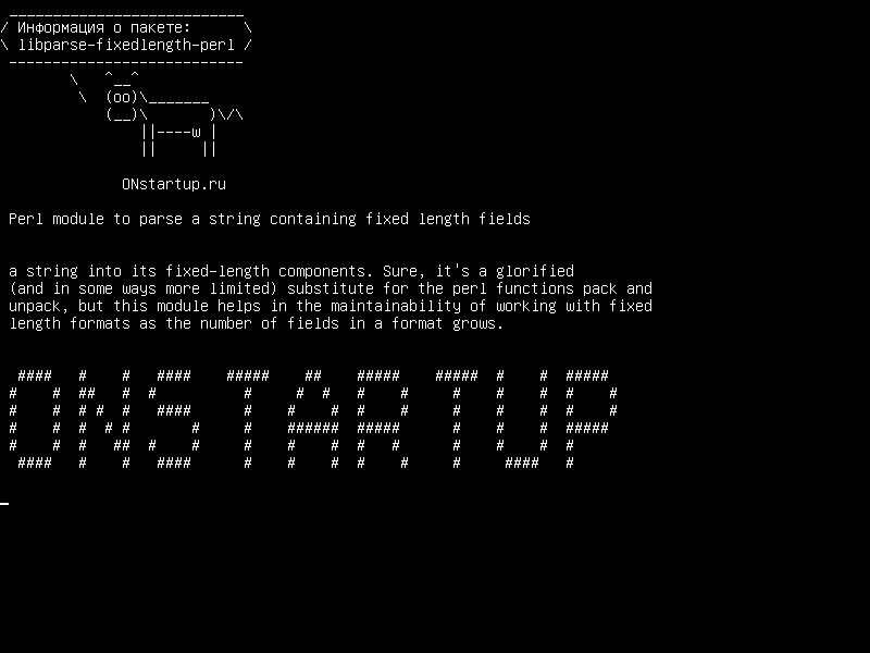 libparse-fixedlength-perl — Модуль Perl для анализа строки, содержащей поля с фиксированной длиной