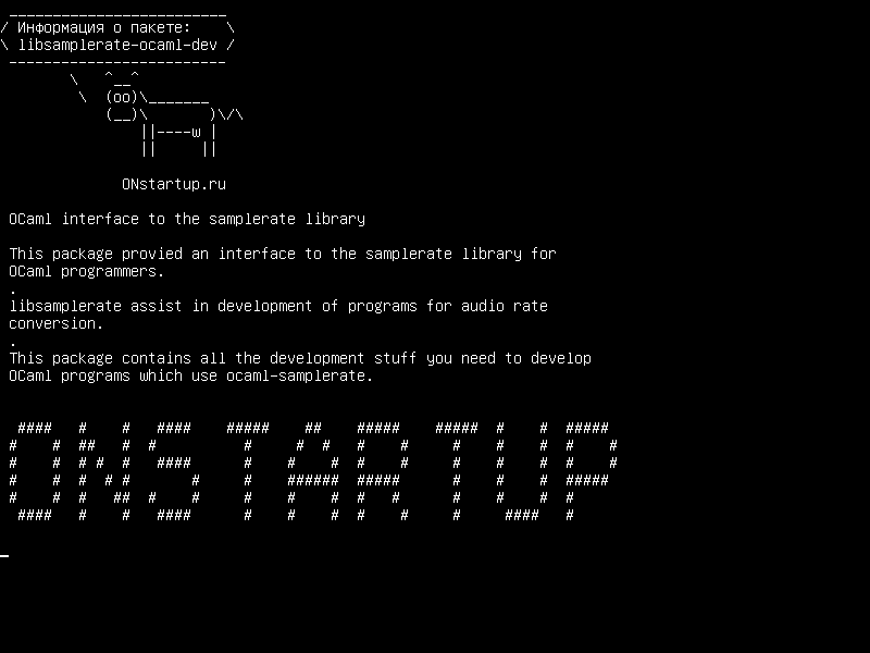 libsamplerate-ocaml-dev — Интерфейс OCaml для библиотеки выборки