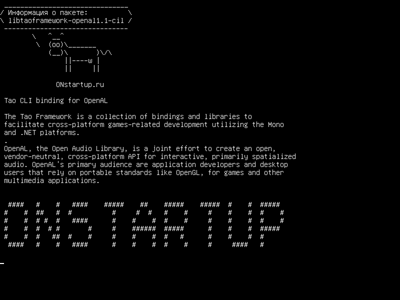 libtaoframework-openal1.1-cil — Связывание CLI Tao для OpenAL