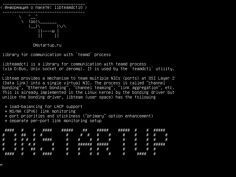 libteamdctl0 — библиотека для общения с процессом `teamd`