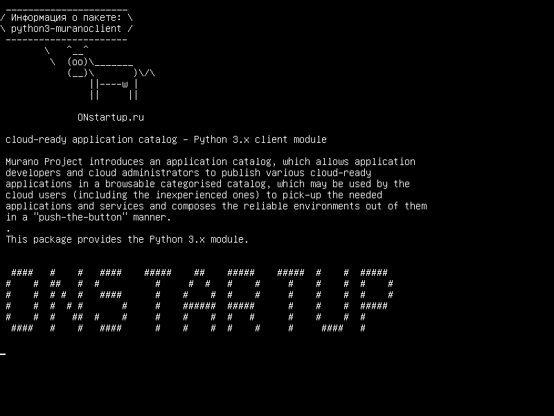python3-muranoclient — облачный каталог приложений - Клиентский модуль Python 3.x